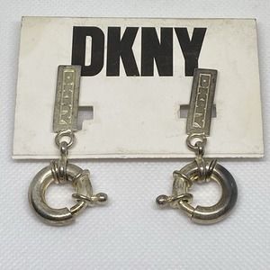 DKNY Costume Jewelry - Jewelry Clasp Statement Clip On Earrings Vintage